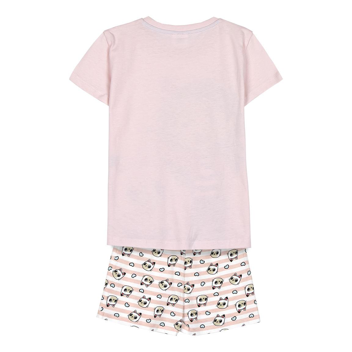Pigiama Corto Estivo Gabby's Dollhouse T-Shirt e Pantaloncini Shorts in Cotone - 2062