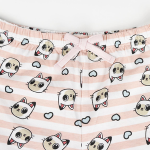 Pigiama Corto Estivo Gabby's Dollhouse T-Shirt e Pantaloncini Shorts in Cotone - 2062