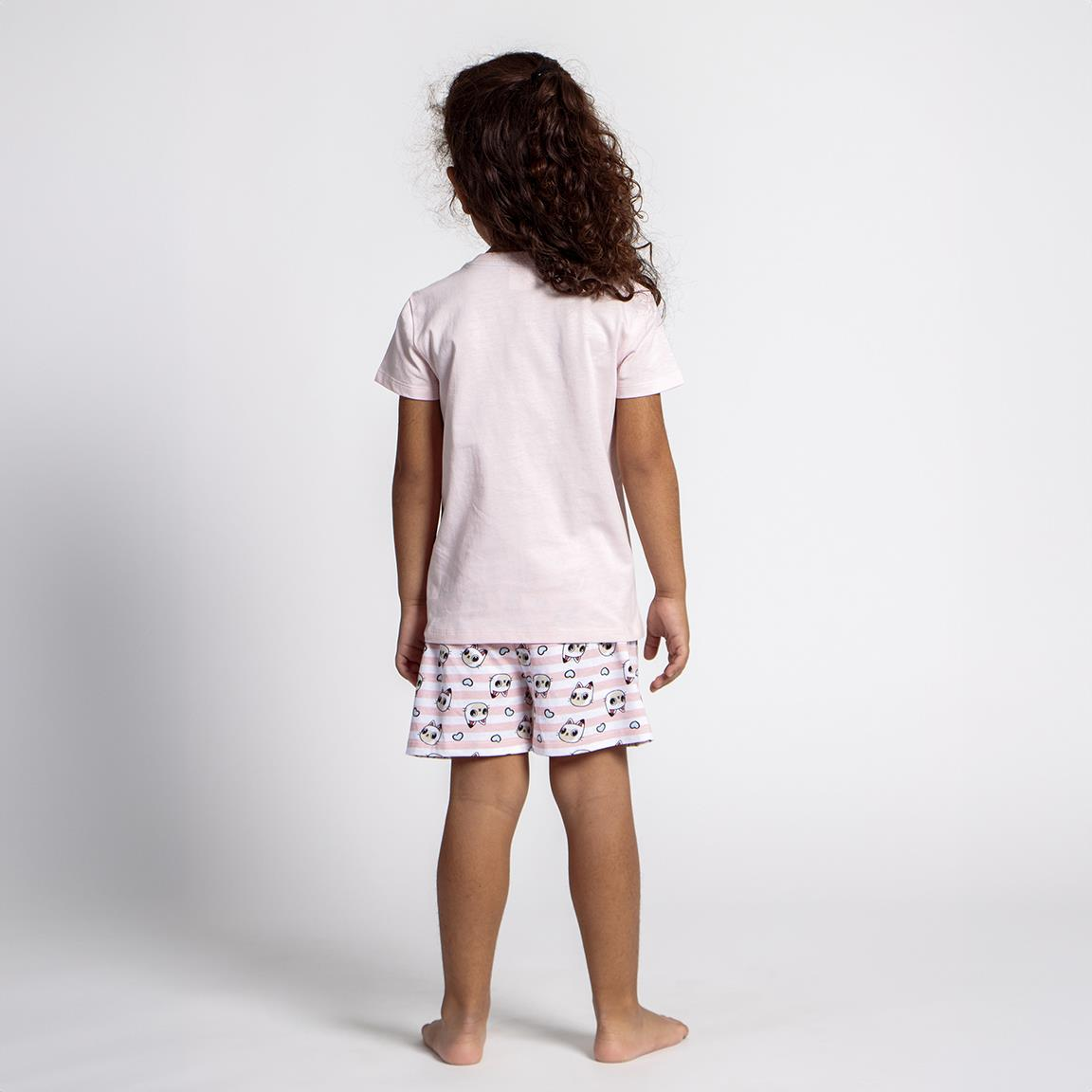 Pigiama Corto Estivo Gabby's Dollhouse T-Shirt e Pantaloncini Shorts in Cotone - 2062
