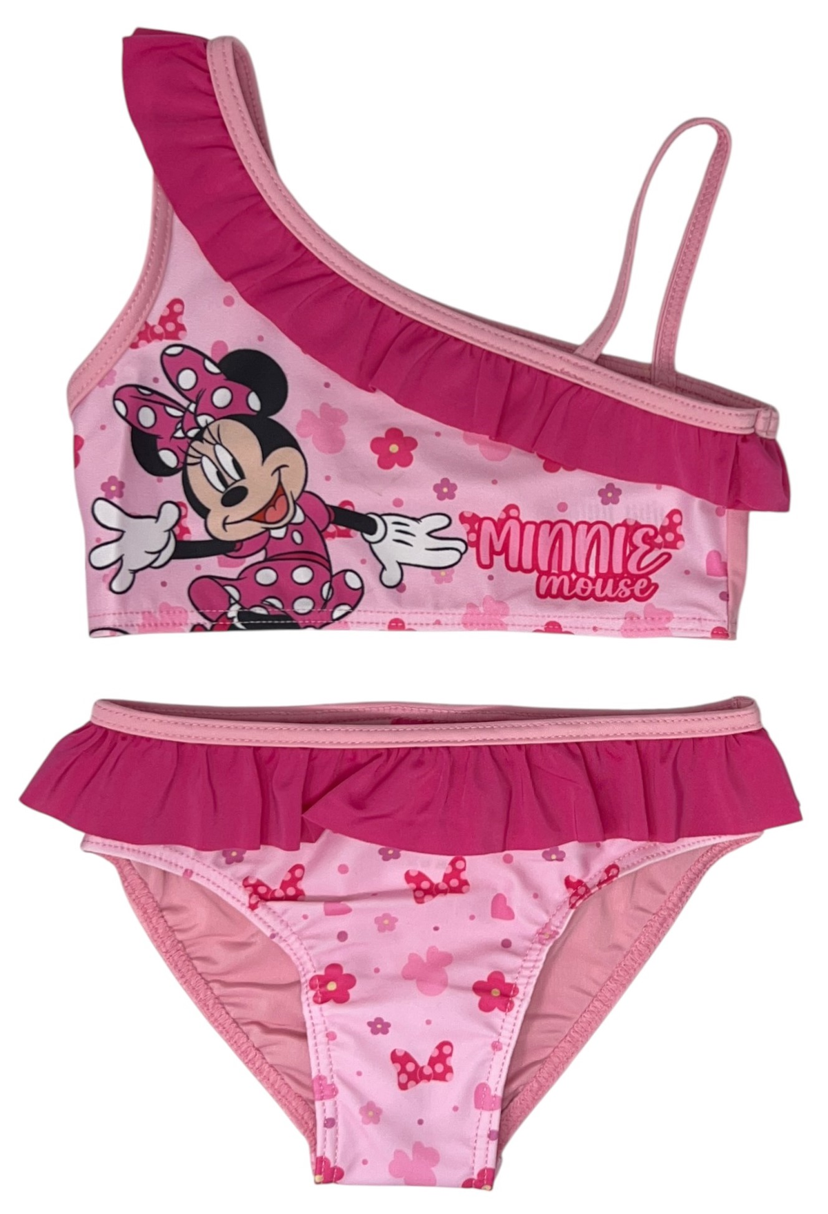 Costume con Pareo Minnie DISNEY Costume da Bagno Due Pezzi con Gonna Bambina - Min36-0587