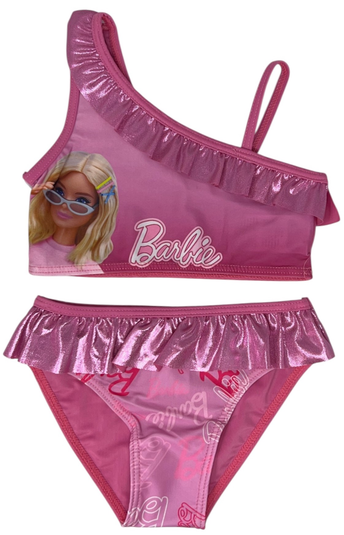 Costume con Pareo Barbie Costume da Bagno Due Pezzi con Gonna Bambina - Bar36-0591
