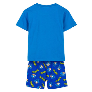 Pigiama Corto Estivo Sonic T-Shirt e Pantaloncini in Cotone per Bambini- 2651