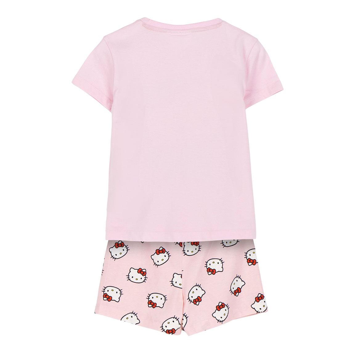 Pigiama Corto Estivo Hello Kitty Sanrio T-Shirt e Pantaloncini Shorts in Cotone - 2657