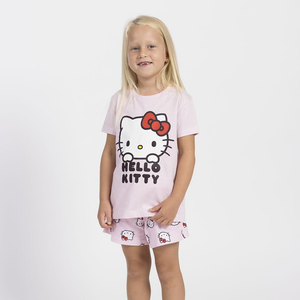 Pigiama Corto Estivo Hello Kitty Sanrio T-Shirt e Pantaloncini Shorts in Cotone - 2657