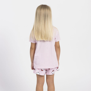 Pigiama Corto Estivo Hello Kitty Sanrio T-Shirt e Pantaloncini Shorts in Cotone - 2657