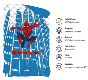 Trapuntino Doubleface Spiderman MARVEL Coperta Copriletto Trapuntato 100 Gsm Letto Singolo 170x250 CM - Spm1780