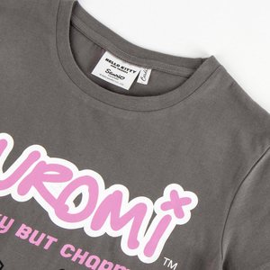 Pigiama Corto Estivo Kuromi Sanrio T-Shirt e Pantaloncini Shorts in Cotone - 2845