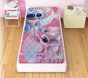 Trapuntino Doubleface Stitch e Angel DISNEY Coperta Copriletto Trapuntato 100 Gsm Letto Singolo 170x250 CM - Sti1785