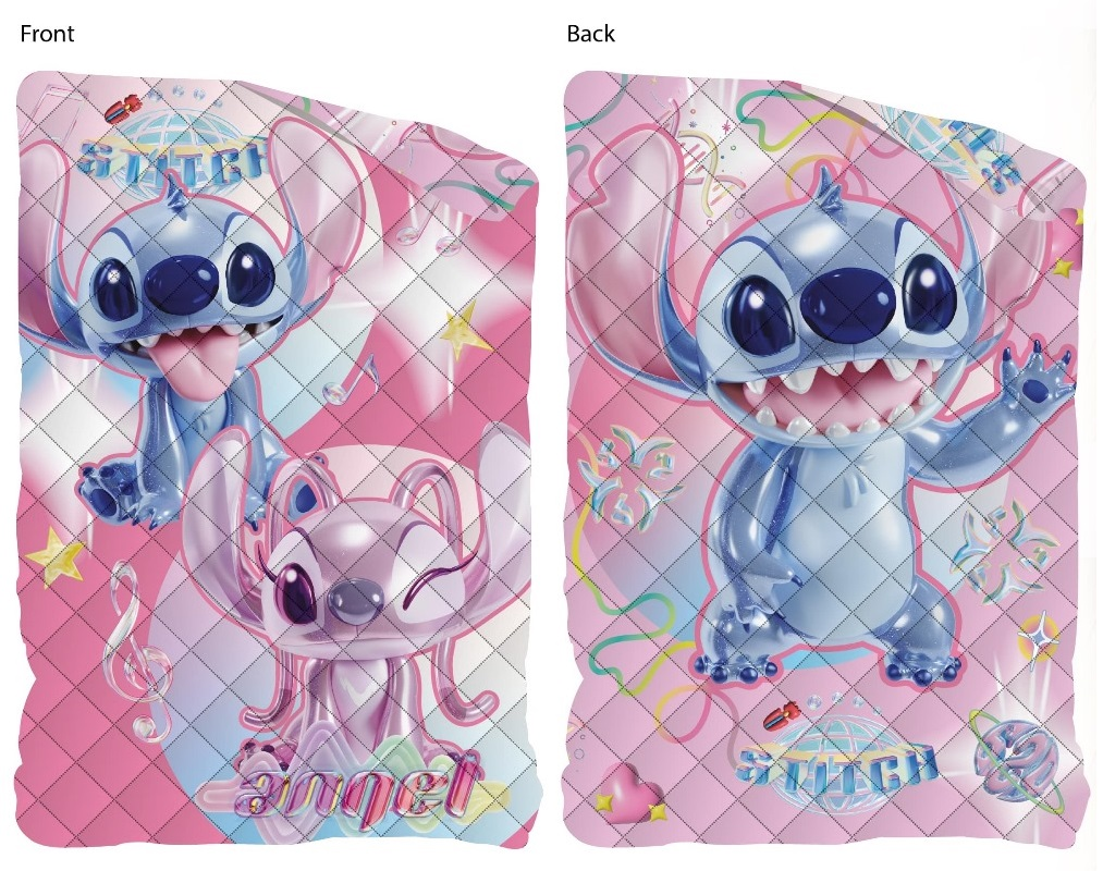 Trapuntino Doubleface Stitch e Angel DISNEY Coperta Copriletto Trapuntato 100 Gsm Letto Singolo 170x250 CM - Sti1785