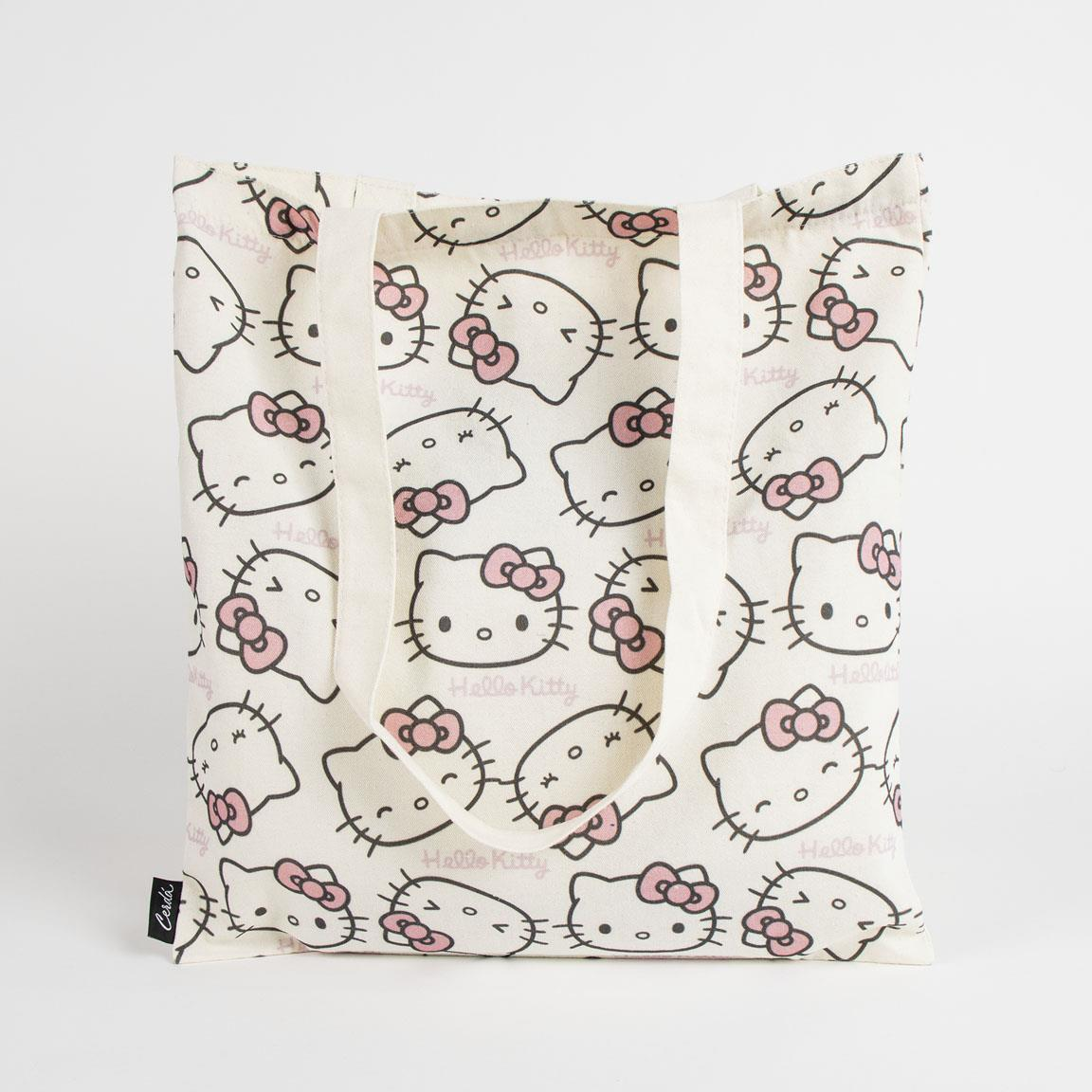 Borsa in Tela Riutilizzabile Hello Kitty Sanrio Borsa Shopper Multifunzione - 5689
