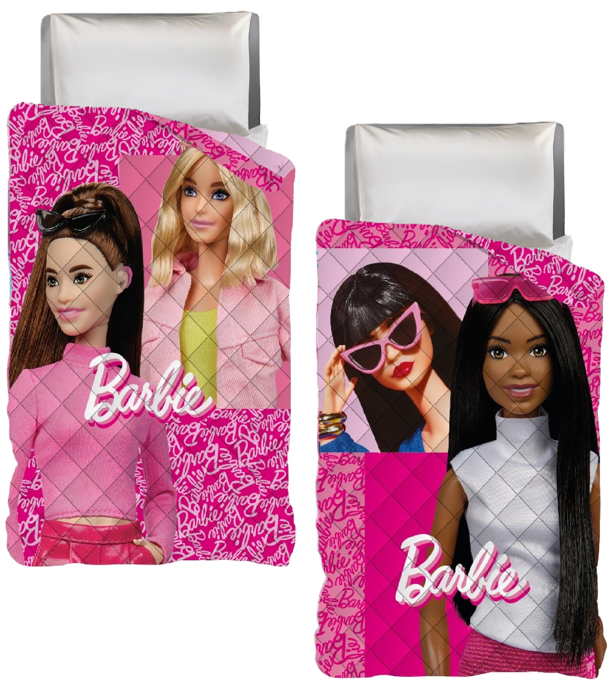 Trapuntino Doubleface Barbie Coperta Copriletto Trapuntato 100 Gsm Letto Singolo 170x250 CM - Bar1767