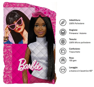 Trapuntino Doubleface Barbie Coperta Copriletto Trapuntato 100 Gsm Letto Singolo 170x250 CM - Bar1767