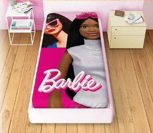 Trapuntino Doubleface Barbie Coperta Copriletto Trapuntato 100 Gsm Letto Singolo 170x250 CM - Bar1767