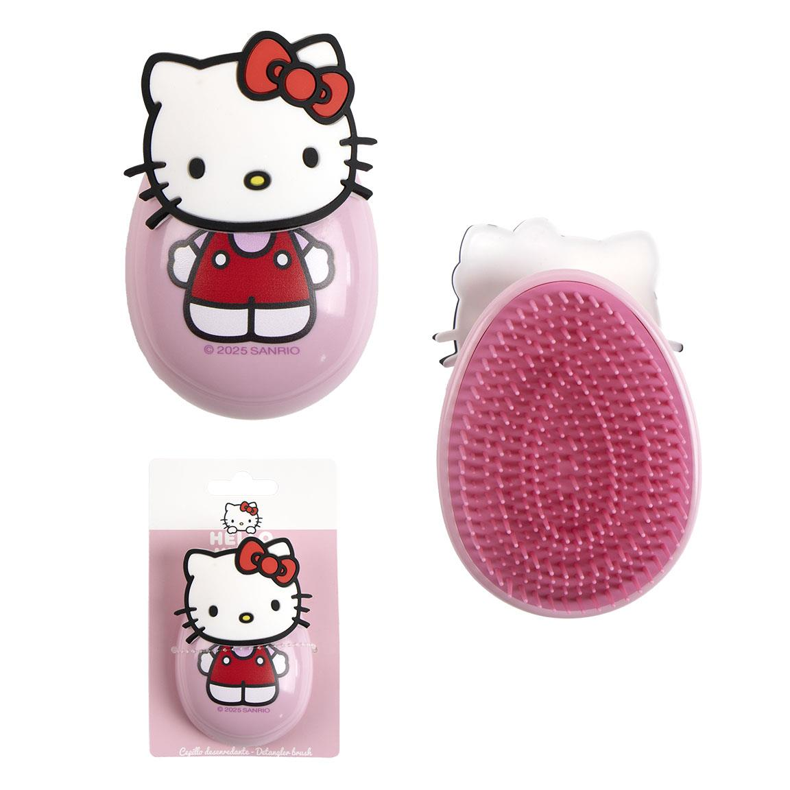 Spazzola Scioglinodi Hello Kitty per Districare i Capelli 9 CM Applicazione 3d - 3291