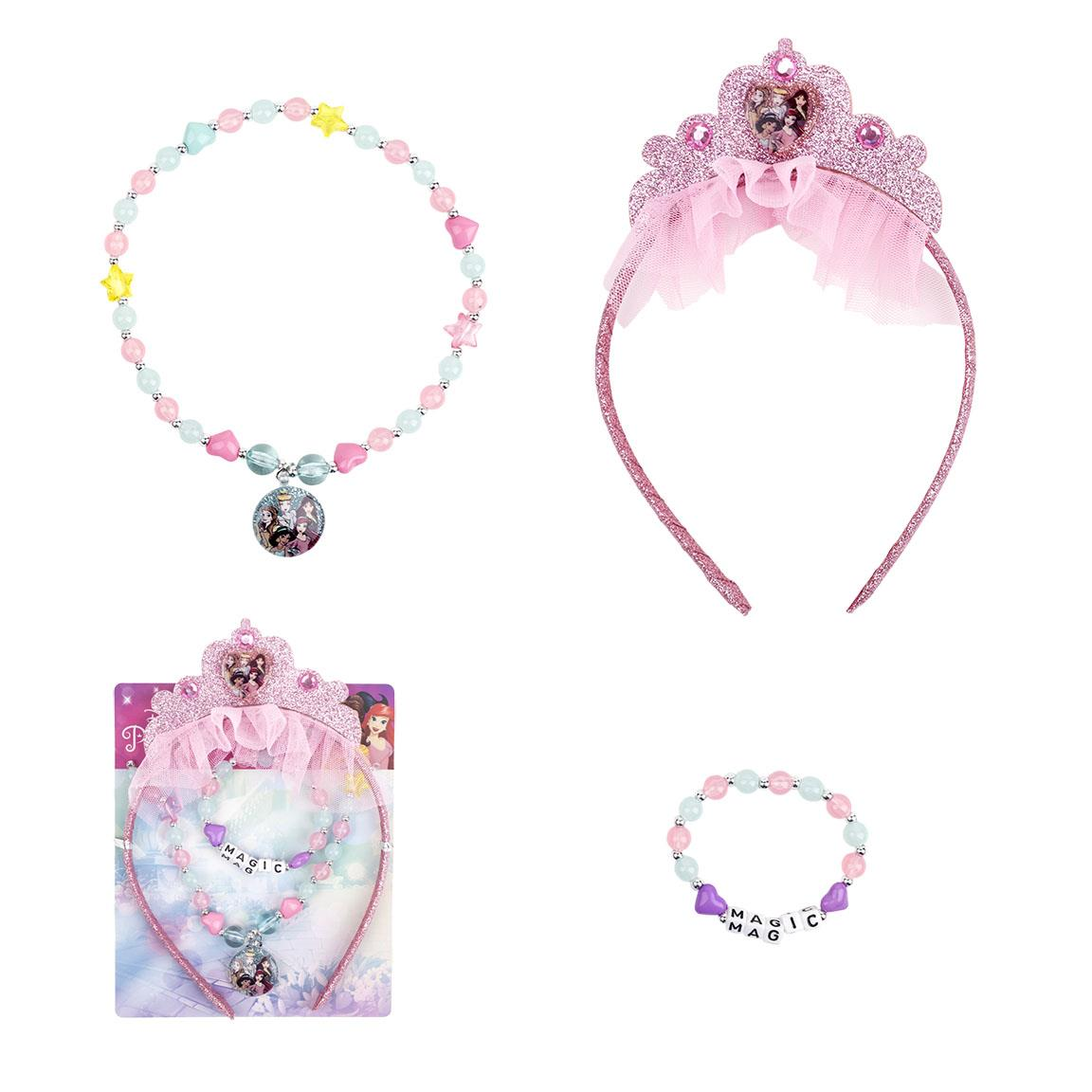 Set Accessori Principesse DISNEY Bracciale Collana Cerchietto con Diadema - 2220